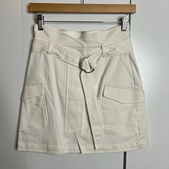 Line & Dot - Off white Cargo mini skirt with belt - XS - Picture 1 of 6